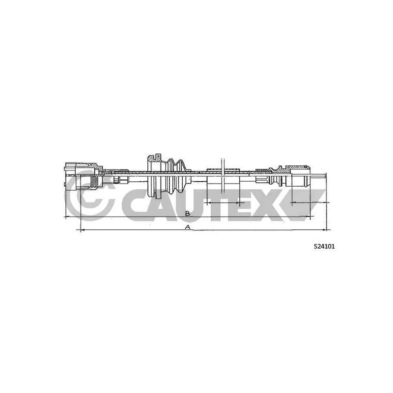 Câble flexible de commande de compteur CAUTEX 765756
