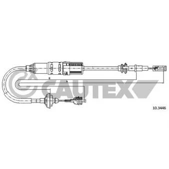 Tirette à câble, commande d'embrayage CAUTEX 765772