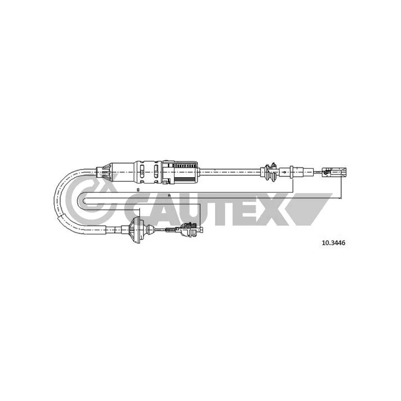 Tirette à câble, commande d'embrayage CAUTEX 765772