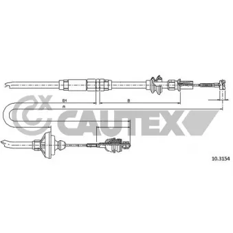 Tirette à câble, commande d'embrayage CAUTEX 765773