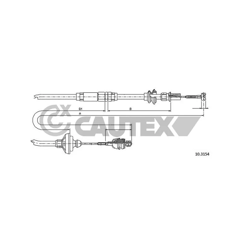 Tirette à câble, commande d'embrayage CAUTEX 765773