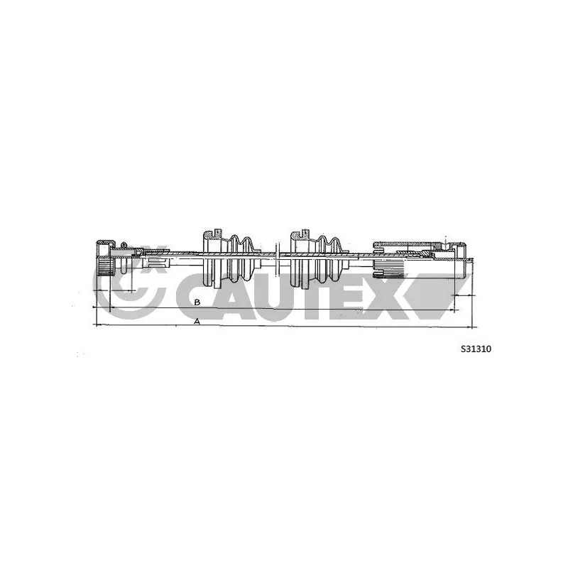 Câble flexible de commande de compteur CAUTEX 765955