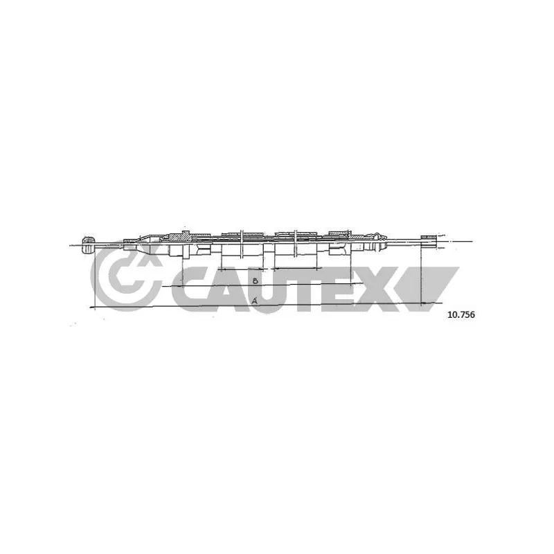 Tirette à câble, frein de stationnement CAUTEX 765976