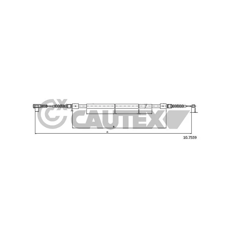 Tirette à câble, frein de stationnement CAUTEX 766010