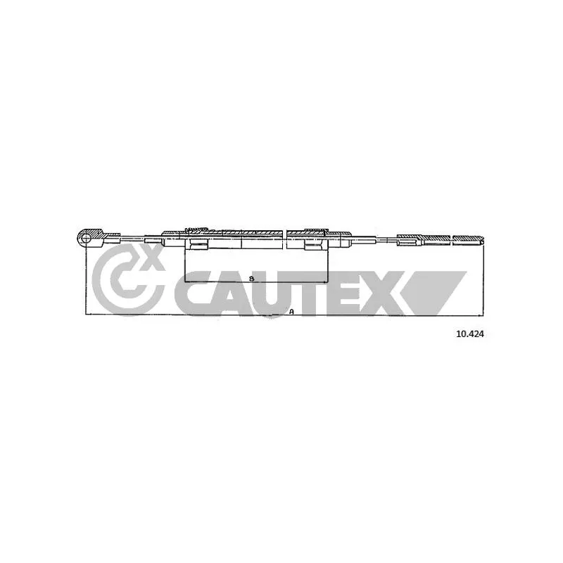 Tirette à câble, frein de stationnement CAUTEX 766046