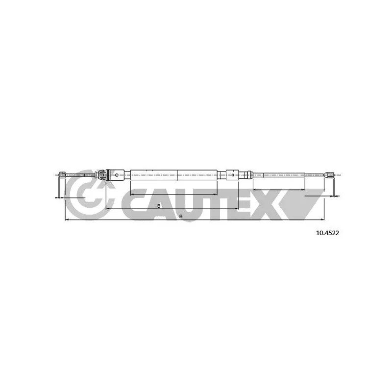 Tirette à câble, frein de stationnement CAUTEX 766175