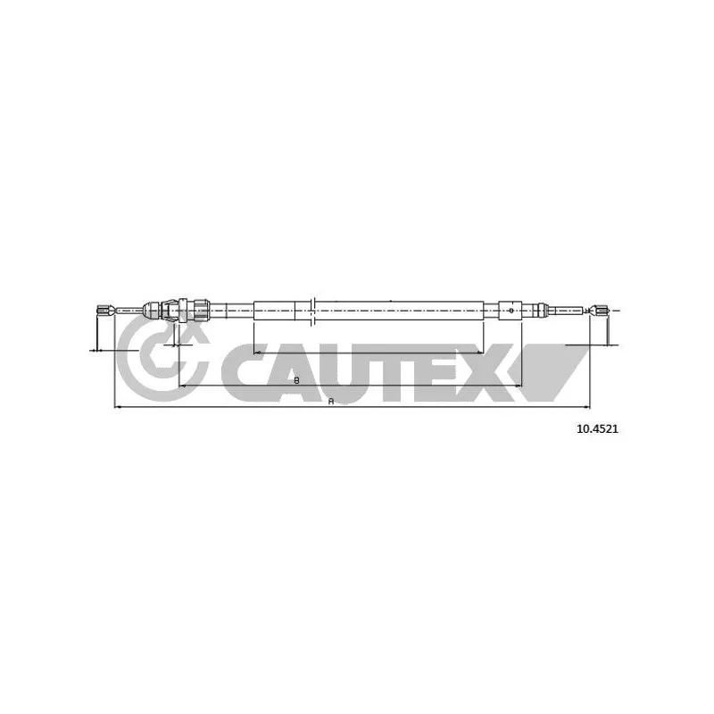 Tirette à câble, frein de stationnement CAUTEX 766176