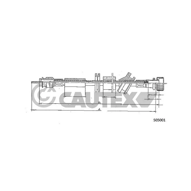 Câble flexible de commande de compteur CAUTEX 766218