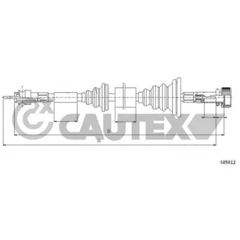 Câble flexible de commande de compteur CAUTEX 766222