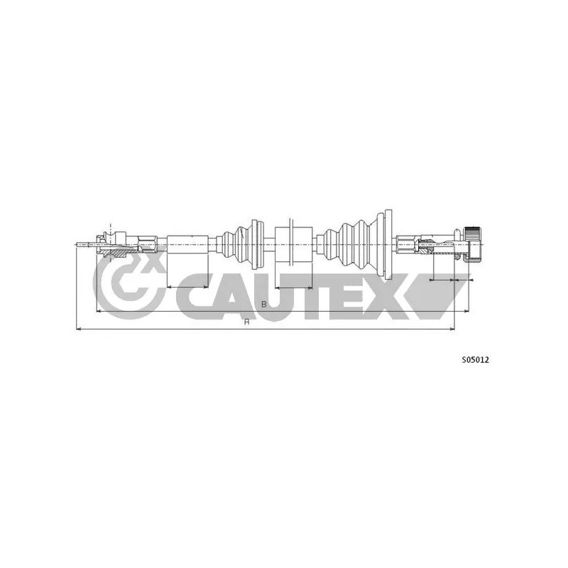 Câble flexible de commande de compteur CAUTEX 766222