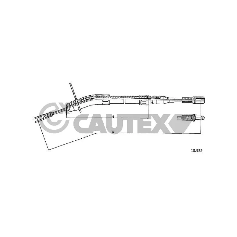 Tirette à câble, frein de stationnement CAUTEX 766229