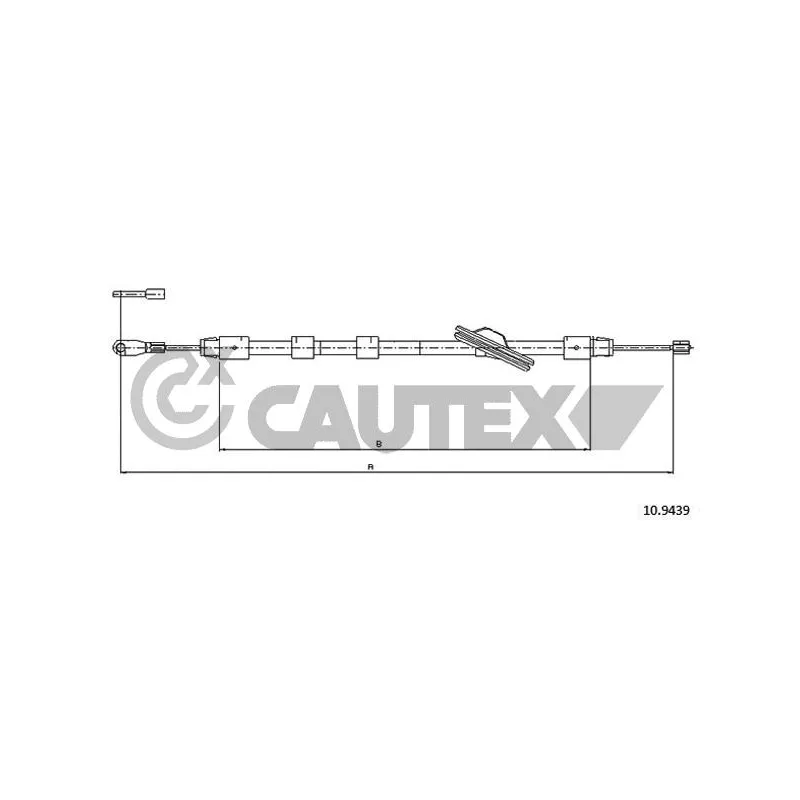 Tirette à câble, frein de stationnement CAUTEX 766259