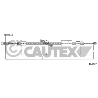 Tirette à câble, frein de stationnement CAUTEX 766260