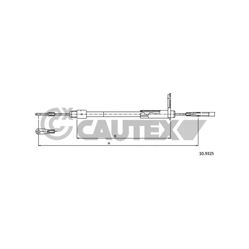 Tirette à câble, frein de stationnement CAUTEX 766268