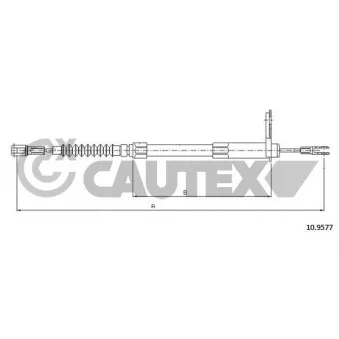Tirette à câble, frein de stationnement CAUTEX 766290