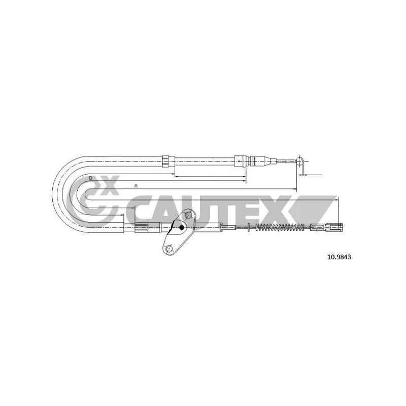 Tirette à câble, frein de stationnement CAUTEX 766292