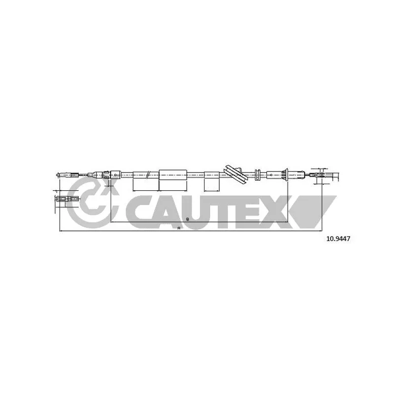 Tirette à câble, frein de stationnement CAUTEX 766307