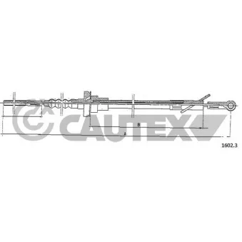 Tirette à câble, commande d'embrayage CAUTEX 766313