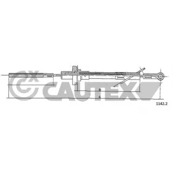 Tirette à câble, commande d'embrayage CAUTEX 766319
