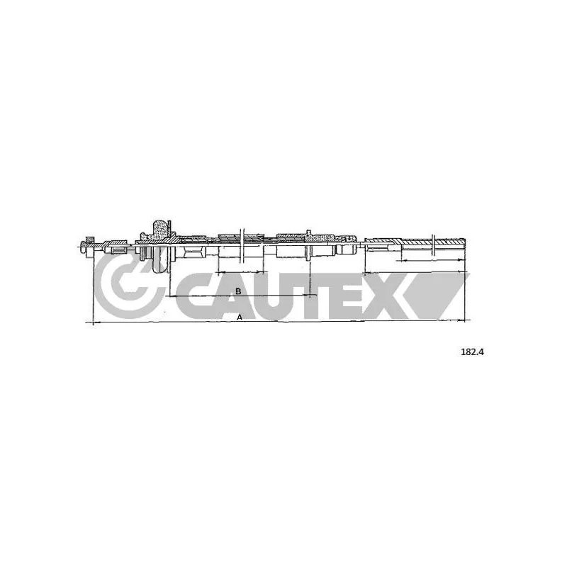 Tirette à câble, commande d'embrayage CAUTEX 766324