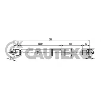 Vérin, capot-moteur CAUTEX 773458