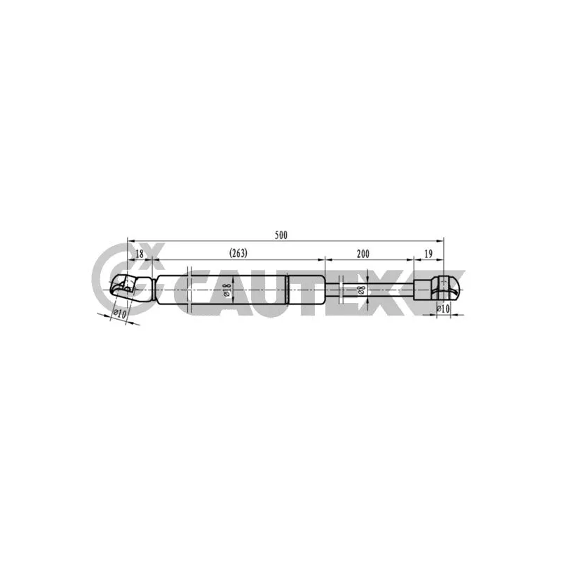 Vérin, capot-moteur CAUTEX 773458