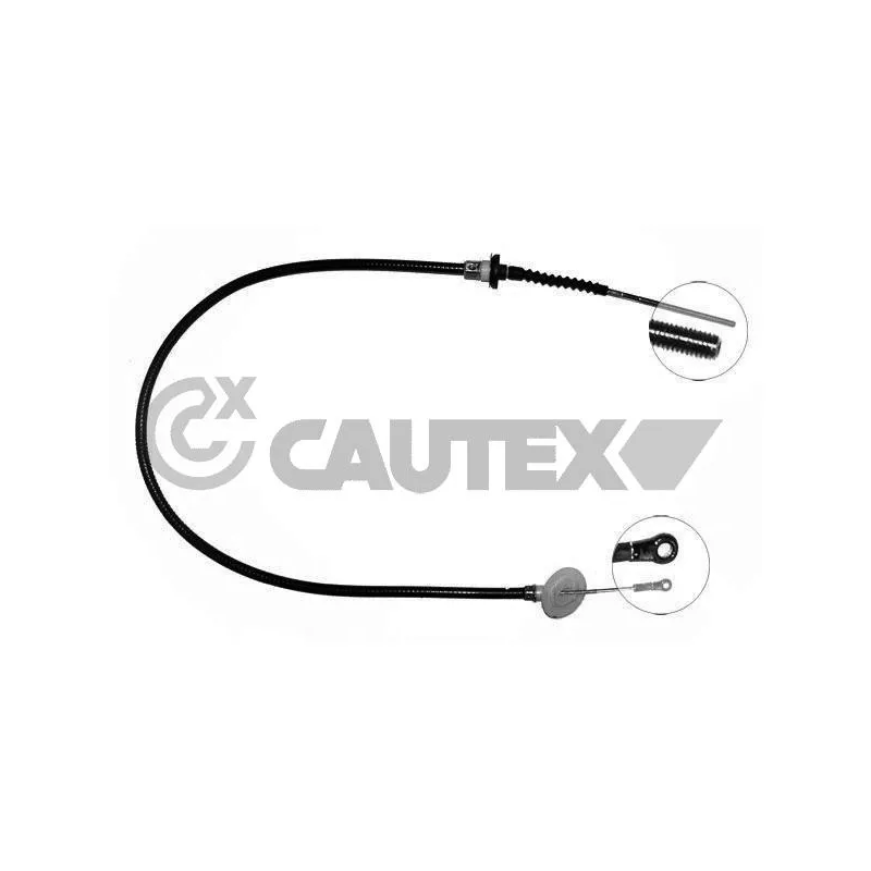 Tirette à câble, commande d'embrayage CAUTEX 901451