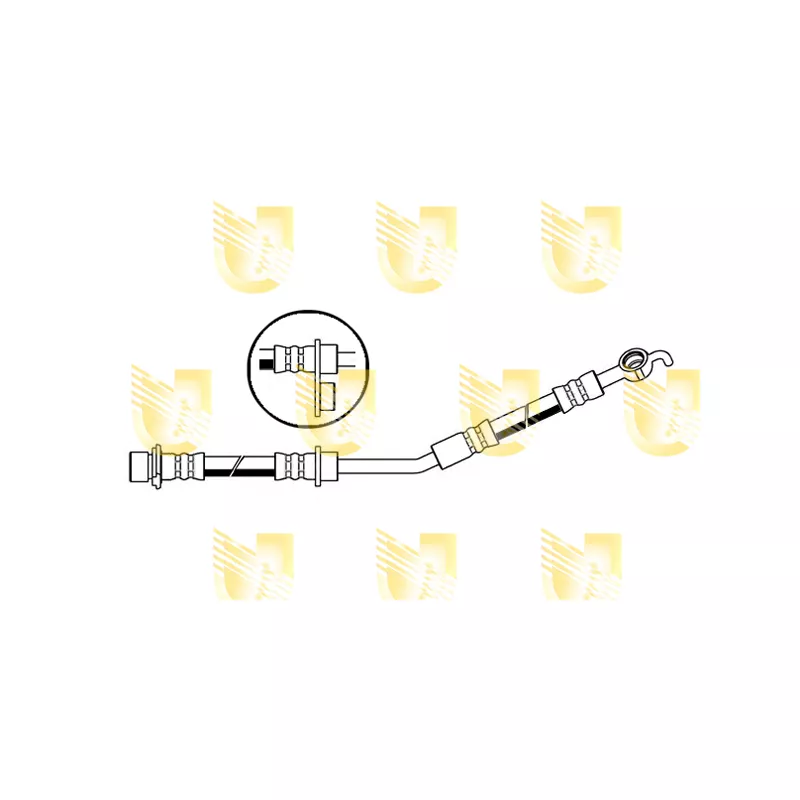 Flexible de frein avant droit UNIGOM 378406