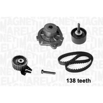 Pompe à eau + kit de courroie de distribution MAGNETI MARELLI 341403980001