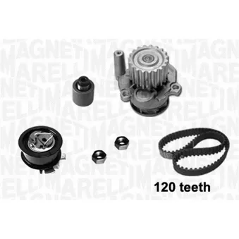 Pompe à eau + kit de courroie de distribution MAGNETI MARELLI 341404790001