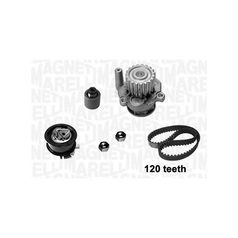 Pompe à eau + kit de courroie de distribution MAGNETI MARELLI 341404790001