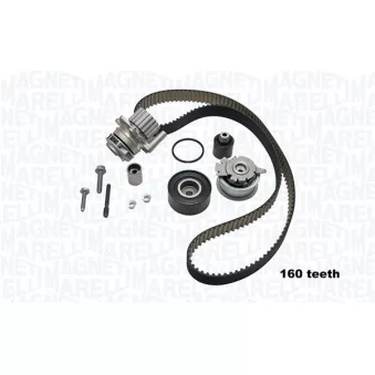 Pompe à eau + kit de courroie de distribution MAGNETI MARELLI 341406440001