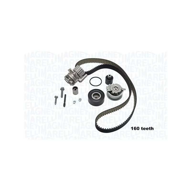 Pompe à eau + kit de courroie de distribution MAGNETI MARELLI 341406440001