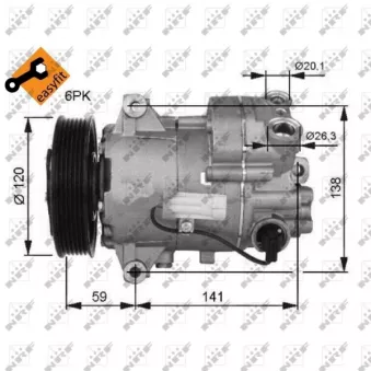 Compresseur, climatisation NRF 32487G