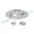 Jeu de 2 disques de frein arrière RAP BRAKES R-D0157C - Visuel 2