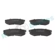 Jeu de 4 plaquettes de frein arrière RAP BRAKES R-P0145 - Visuel 1