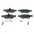 Jeu de 4 plaquettes de frein arrière RAP BRAKES R-P0198 - Visuel 1