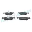 Jeu de 4 plaquettes de frein arrière RAP BRAKES R-P0199 - Visuel 1
