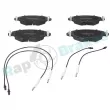 Jeu de 4 plaquettes de frein avant RAP BRAKES R-P0352 - Visuel 1