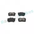 Jeu de 4 plaquettes de frein arrière RAP BRAKES R-P0375 - Visuel 2