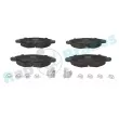 Jeu de 4 plaquettes de frein avant RAP BRAKES R-P0397 - Visuel 1