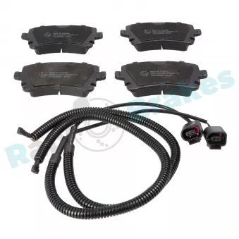 Jeu de 4 plaquettes de frein arrière RAP BRAKES R-P0405