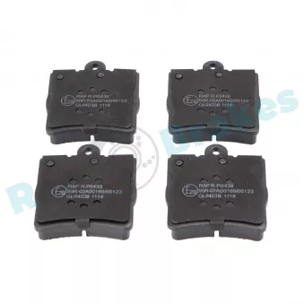 Jeu de 4 plaquettes de frein arrière RAP BRAKES R-P0438