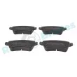 Jeu de 4 plaquettes de frein arrière RAP BRAKES R-P0520 - Visuel 1