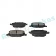 Jeu de 4 plaquettes de frein arrière RAP BRAKES R-P0532 - Visuel 2
