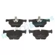 Jeu de 4 plaquettes de frein arrière RAP BRAKES R-P0609 - Visuel 1