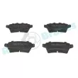 Jeu de 4 plaquettes de frein arrière RAP BRAKES R-P0644 - Visuel 1