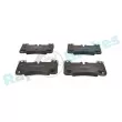 Jeu de 4 plaquettes de frein arrière RAP BRAKES R-P0650 - Visuel 1