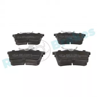 Jeu de 4 plaquettes de frein arrière RAP BRAKES R-P0673