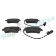 Jeu de 4 plaquettes de frein arrière RAP BRAKES R-P0761 - Visuel 1